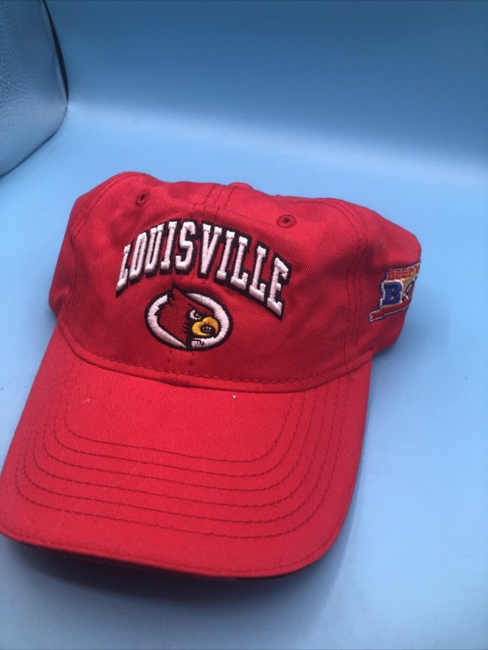 University Of Louisville Cardinals Hat Red Adjustable Beef O Brady’s Bowl UOFL